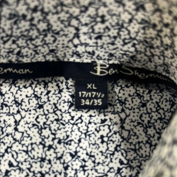 Ben Sherman Micro-Pattern Casual Button Down Performance Material Shirt, NWOT - Picture 3 of 9